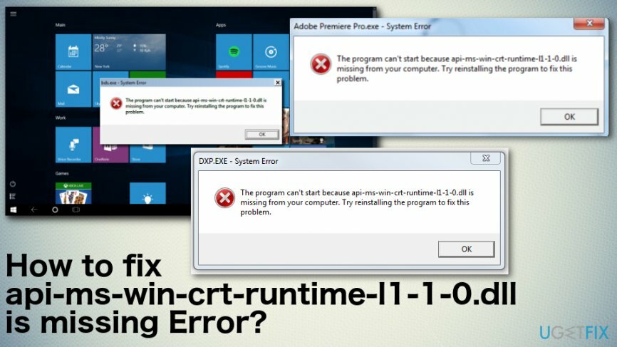 Τρόποι για να διορθώσετε το σφάλμα api-ms-win-crt-runtime-l1-1-0.dll