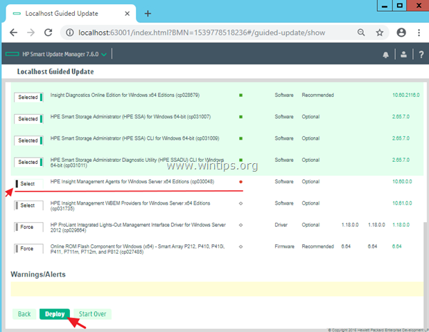 hoe proliant server te updaten