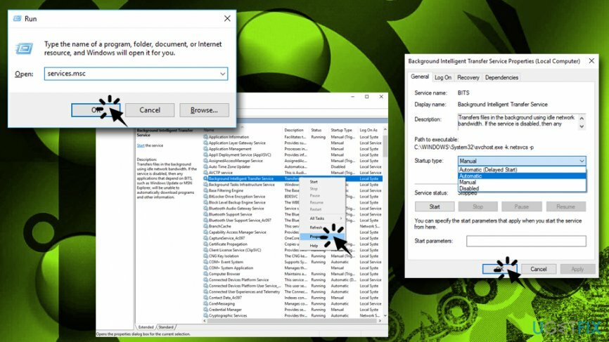Erro de atualização do Windows 0x80070020 - reinicie o BITS