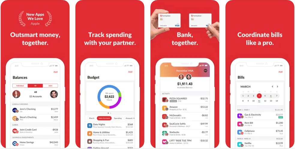 Aplicaciones de administración de dinero Honeydue iOS 16