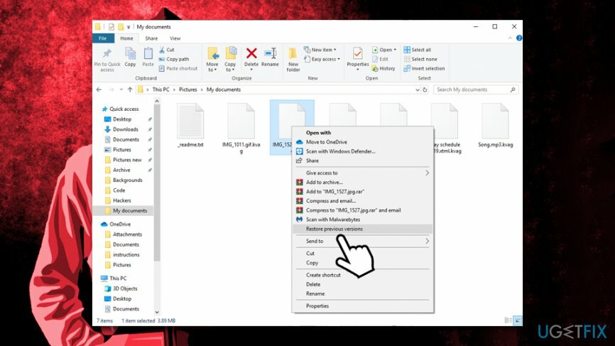 Použijte funkci Předchozí verze systému Windows