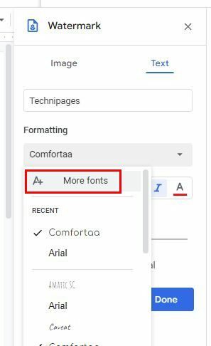 Lebih banyak font Google Documents