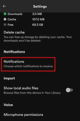 Pengaturan Notifikasi Spotify