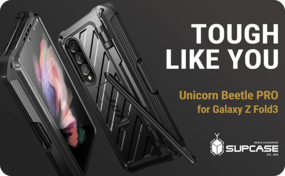 El mejor estuche para Galaxy Z Fold 3 con S Pen - SUPCASE