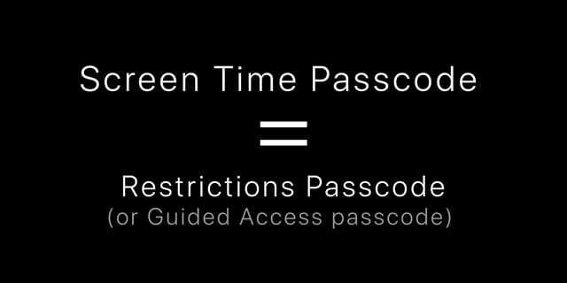 スクリーンタイムパスコードは古い制限パスコードです