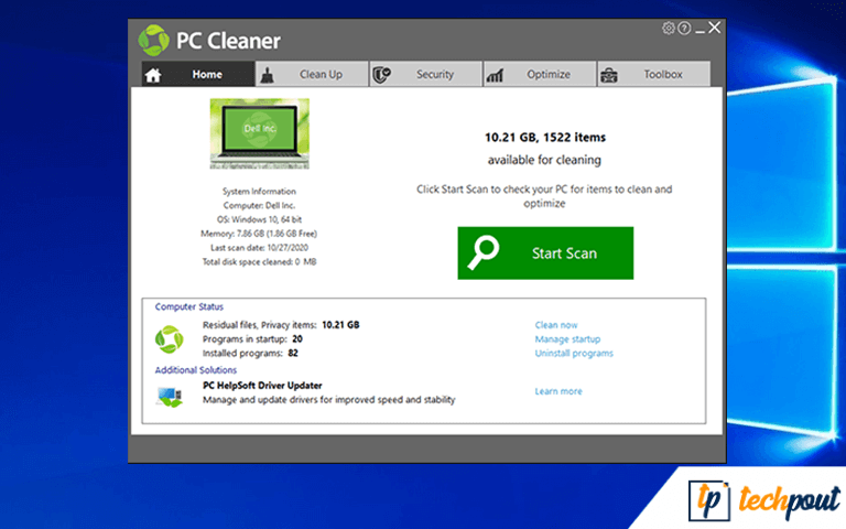 Bantuan PCSoft PC Cleaner