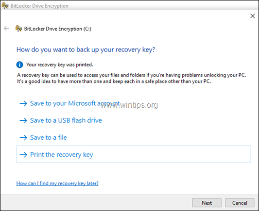 bitlocker-palautusasetukset Windows 10