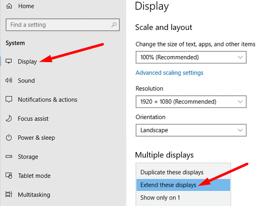 Windows 10 laajentaa näitä näyttöjä