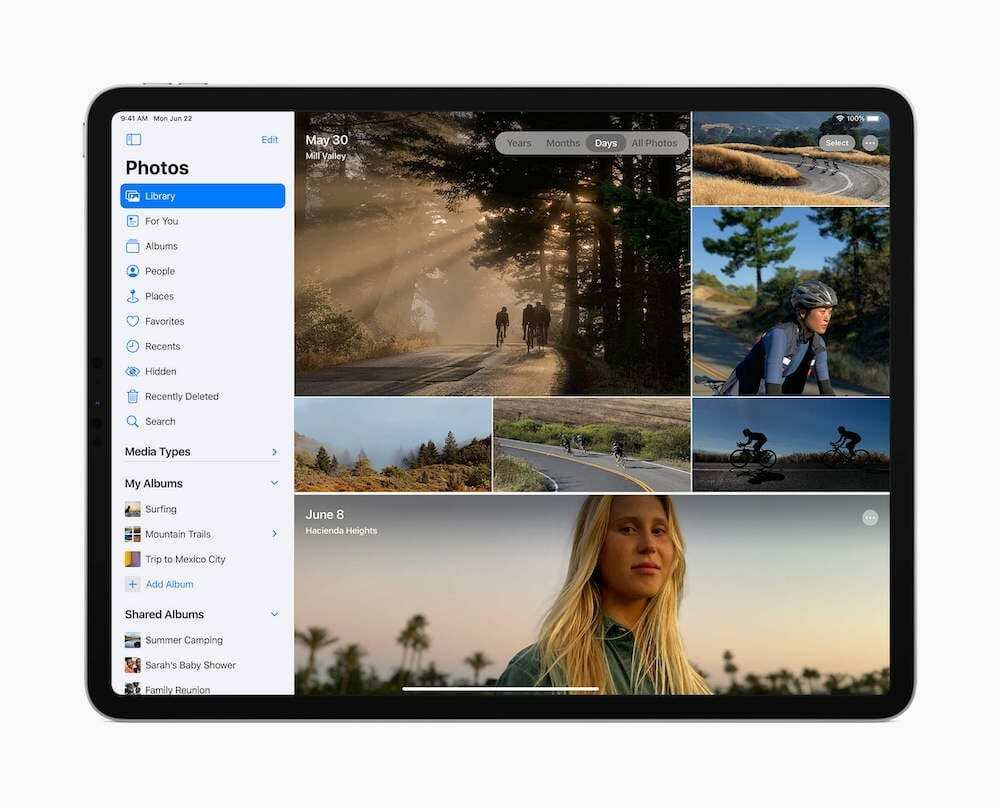 Refonte des photos de l'iPadOS 14