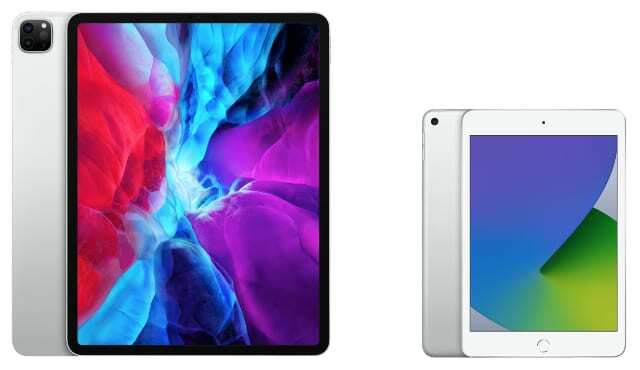 iPad Pro 12.9 di sebelah iPad mini