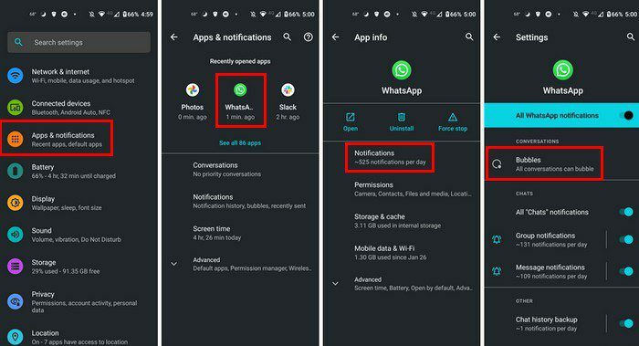 Notificare bule WhatsApp