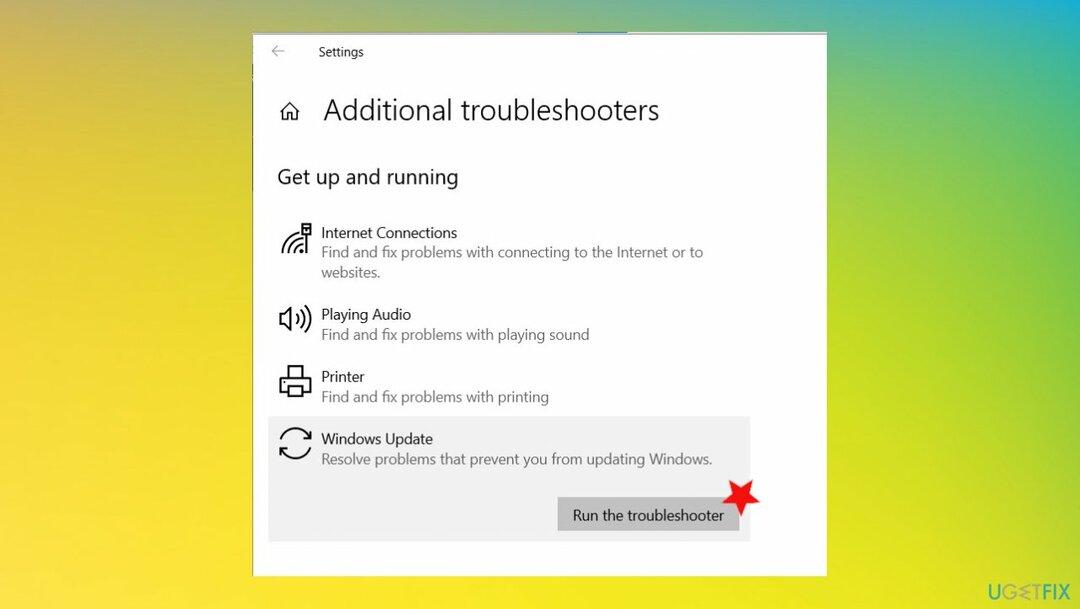 Voer de probleemoplosser voor Windows OS-updates uit