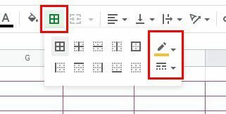 Google Sheets Farbstil