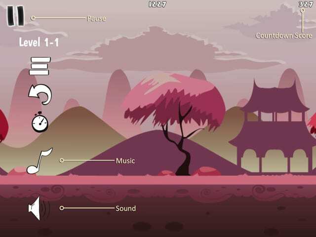 महजोंग डीलक्स 3 गो गेम एप पर उलटी गिनती स्कोर, संगीत, ध्वनि और पॉज बटन देखें