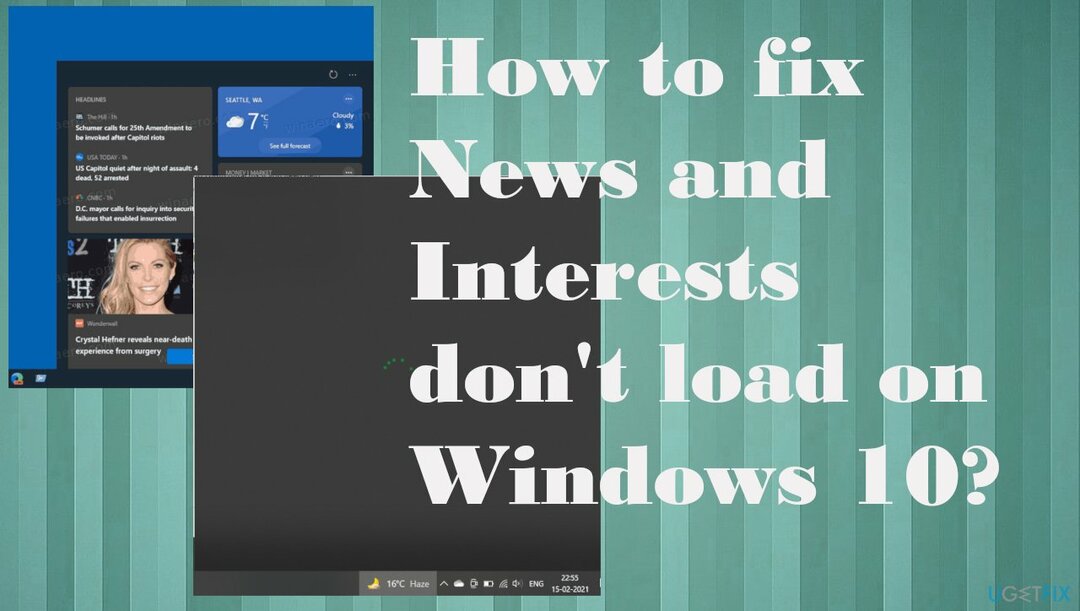Las noticias y los intereses no se cargan en Windows
