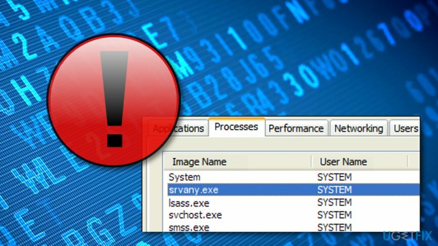 Utilizzo elevato della CPU da parte di Srvany.exe su Windows