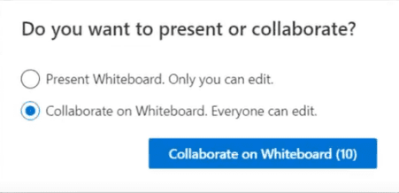 MS times whiteboard apresentam ou colaboram