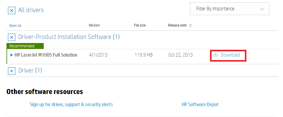 HP LaserJet M1005-stuurprogramma downloaden