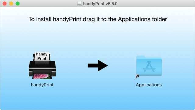 cartella dell'app e delle applicazioni di handyPrint
