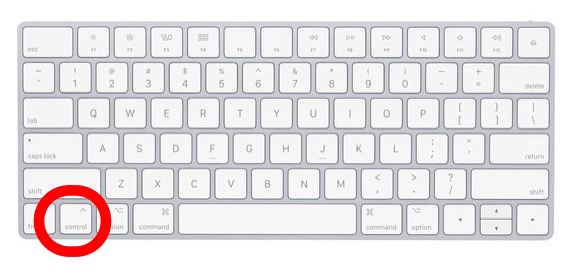 butonul de control tastatura Apple