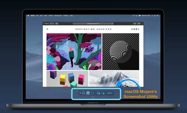 macOS Mojave screenshot-værktøj