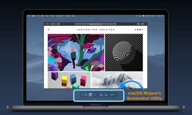 Utilitas tangkapan layar macOS Mojave