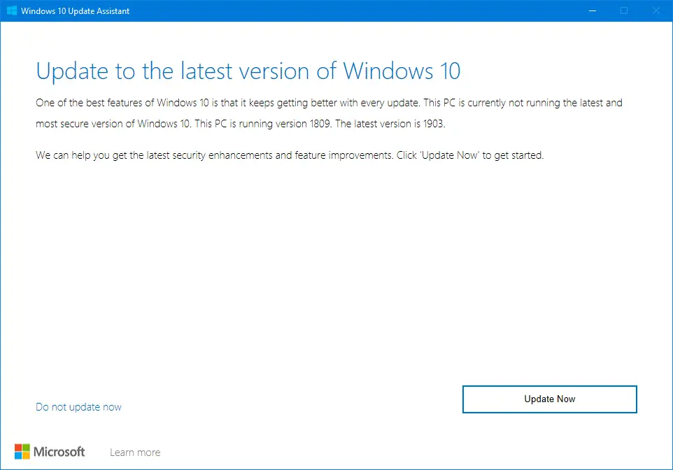 Windows 10 v1903 уже доступна