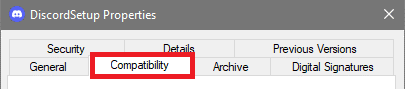 Свойства Discord - Совместимость