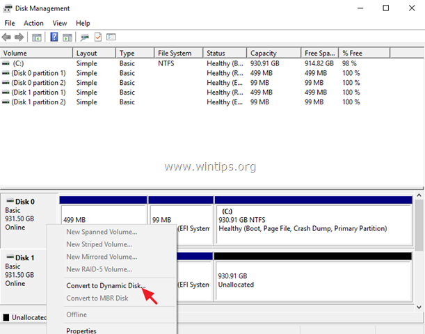 spejl operativsystem partition