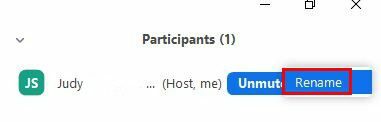 Skift navn under Zoom-møde