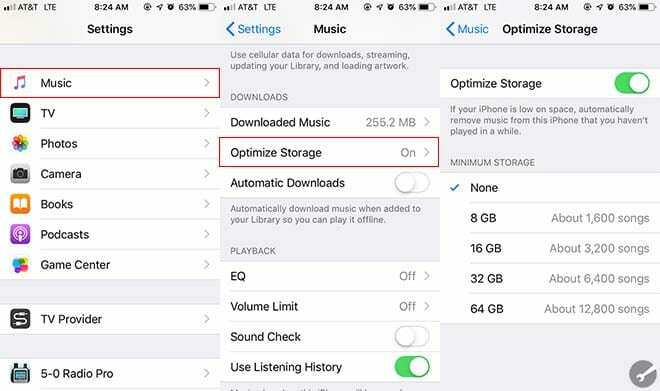 Apple Music Tips - Optimer lagerplads