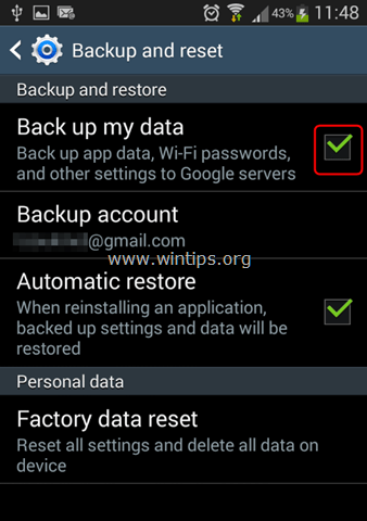 Backup-Daten-Android