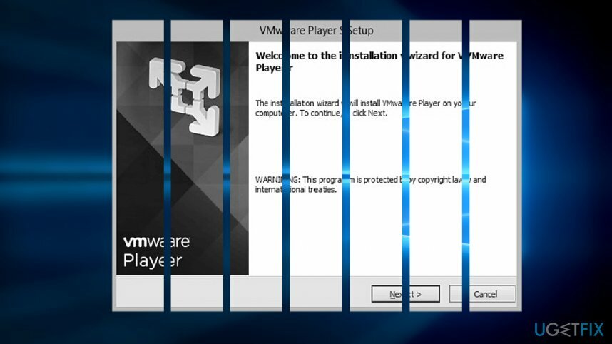 Dezinstalați Vmware Player 