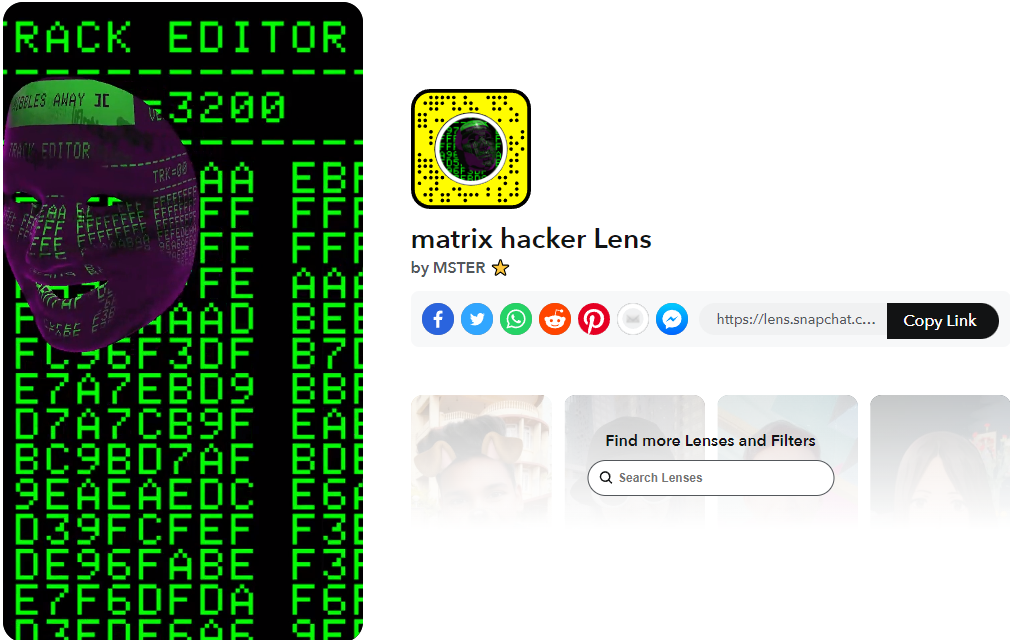 Objektivi za snap matrix hacker Lens