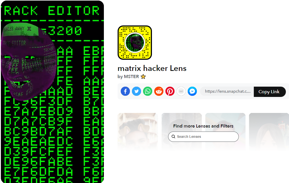 Linser for snap matrix hacker Lens