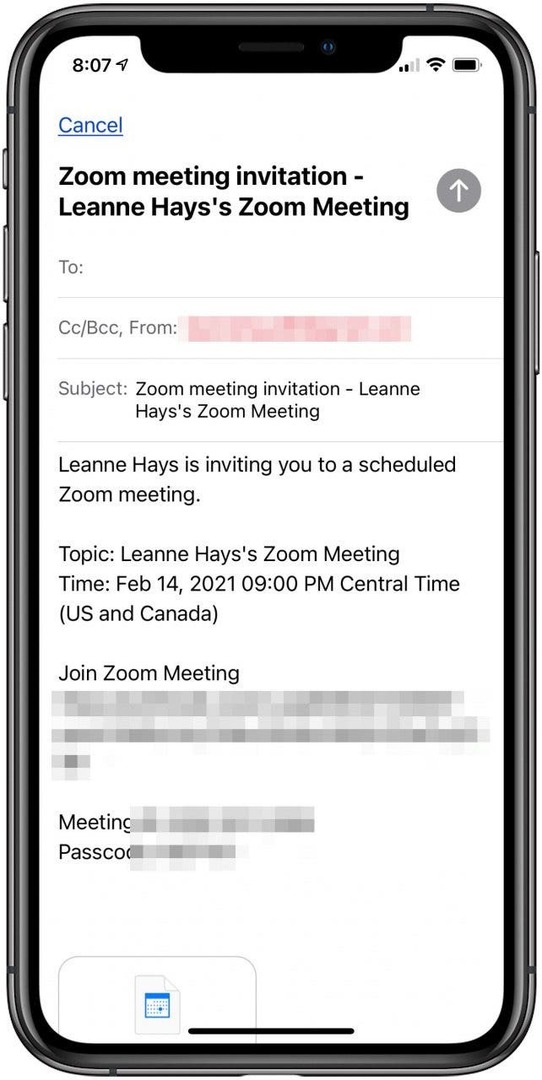 zoom покана за среща