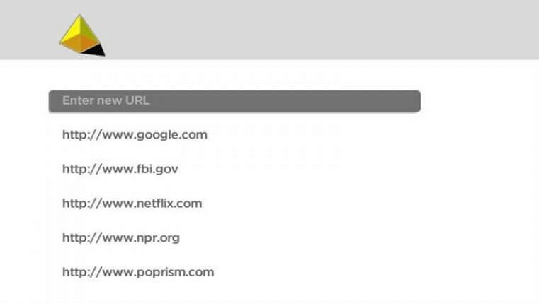 Browser web POPRISM