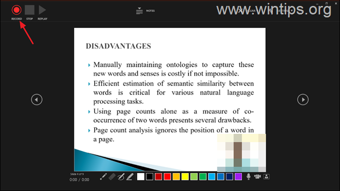 Kaip įrašyti PowerPoint pristatymą naudojant garso ir vaizdo įrašus.