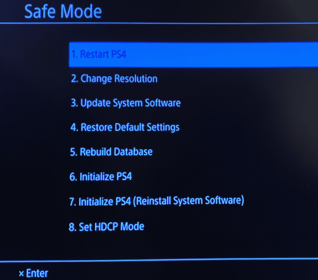 Kuinka korjata vioittuneet tiedot PS4:llä rakentamalla tietokanta uudelleen
