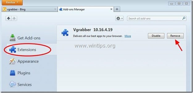 verwijder-vgrabber-extensie-firefox