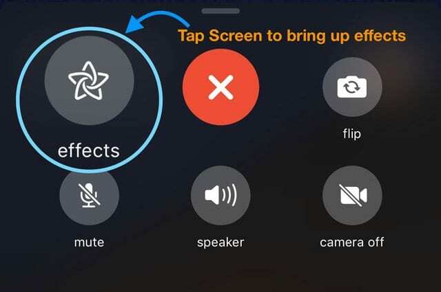 ไม่มีตัวเลือกเอฟเฟกต์บน FaceTime?
