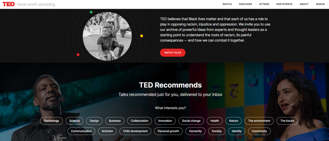 TED-ビデオ共有プラットフォーム