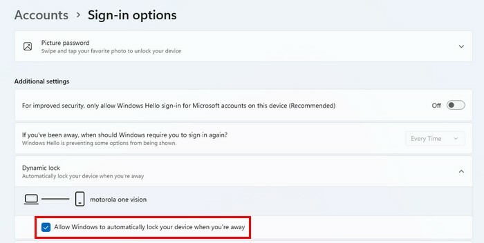 Ota Dynamic Lock -vaihtoehto käyttöön Windows 11:ssä