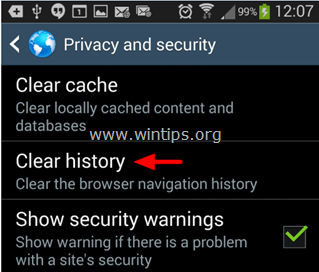 android-clear-navigation-historie