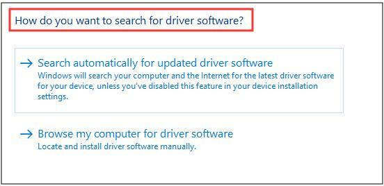 Søg automatisk efter opdateret driversoftware