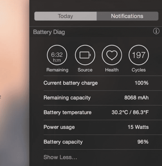 Batteriediagnose – Benachrichtigungszentrale