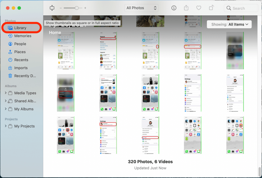 Se iCloud-bilder