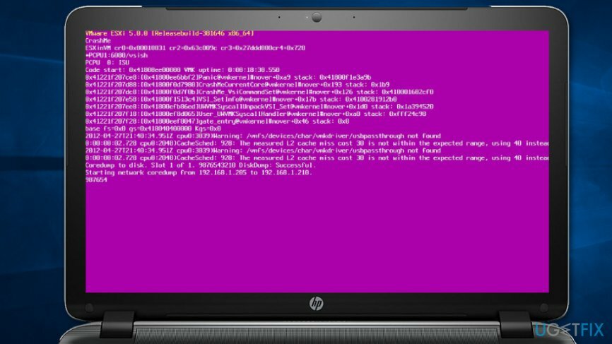 Korjaa Purple Screen of Death