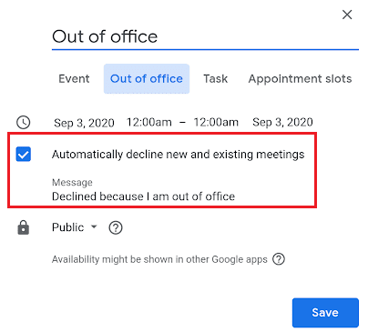 Out-of-Office-google-kalender