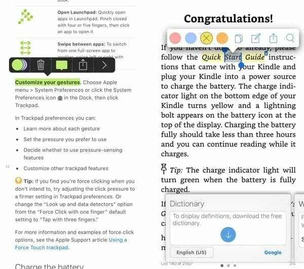 Apple Books vs Kindle esiletõstmised